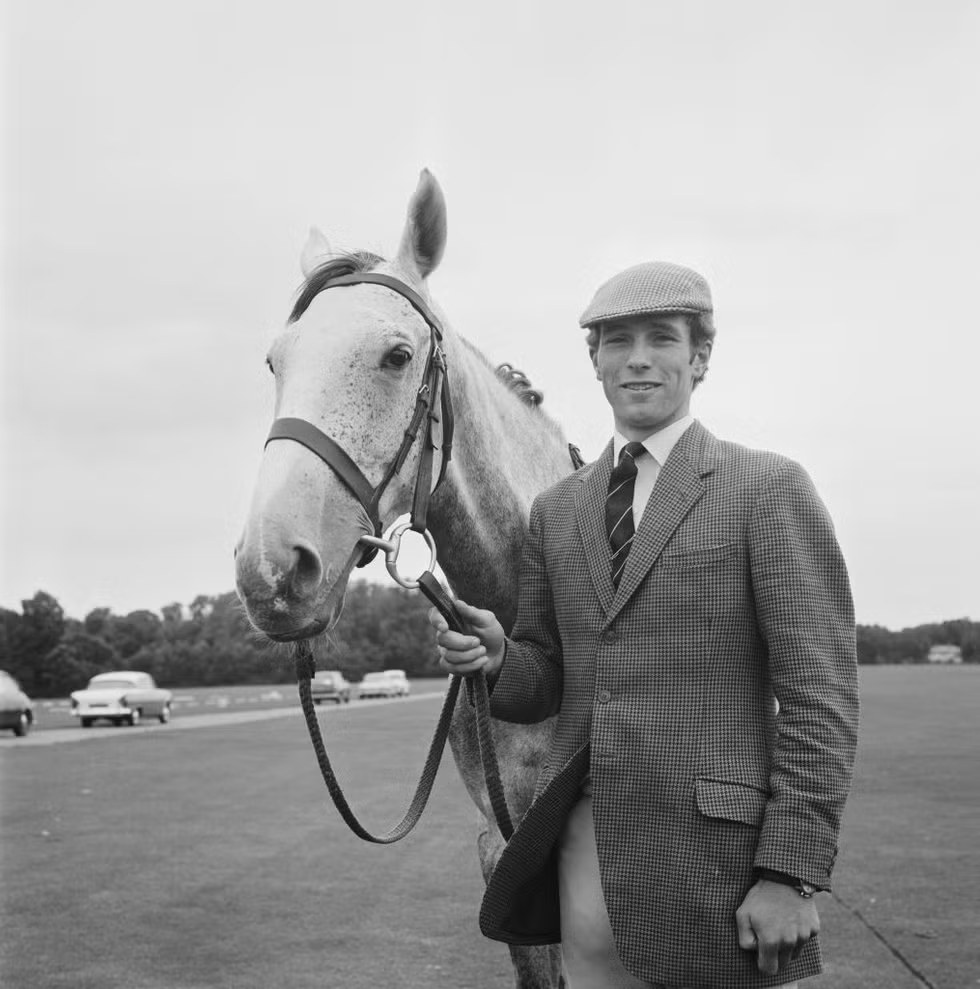 Captain Mark Phillips competing in cross-country eventing — Great Britain