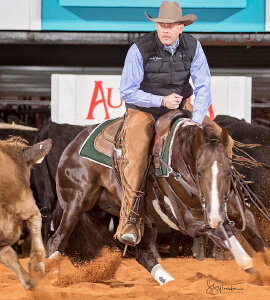 Phil Rapp competing in NCHA cutting competition